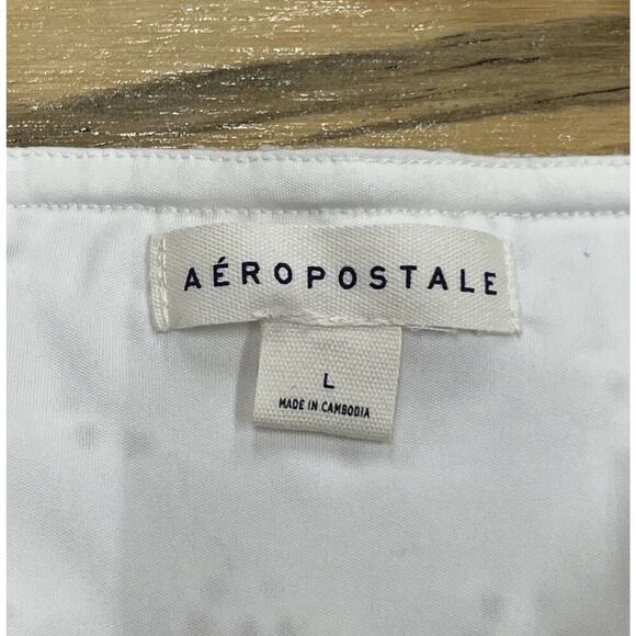 Aeropostale Milkmaid Babydoll Y2K Mini Dress White Size L Coquette Feminine - Picture 3 of 11